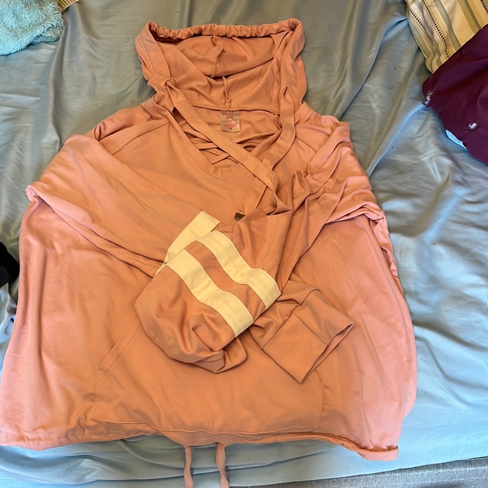 NOBO pink and white sweatshirt